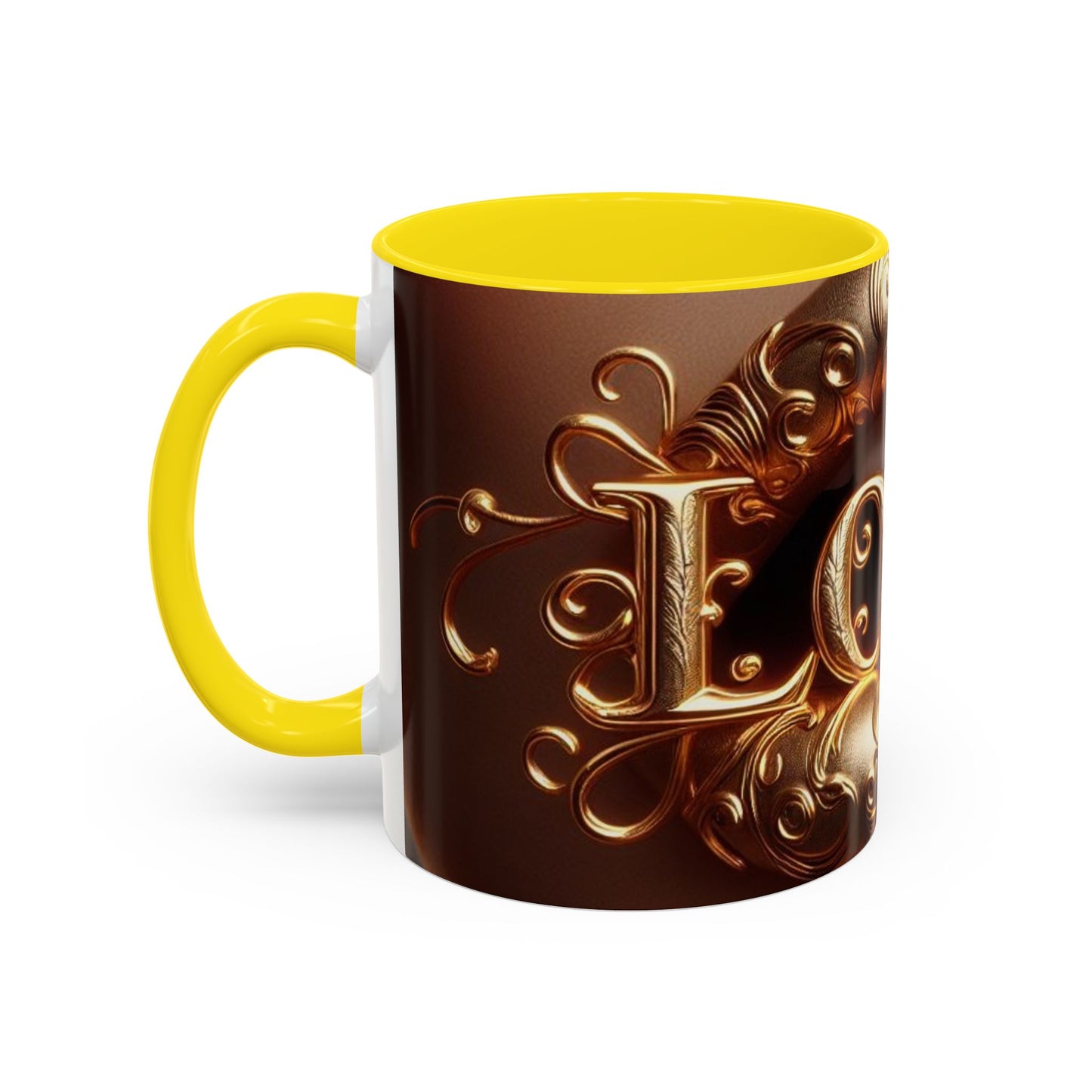 Love Accent Coffee Mug, Romantic Gift Mug, Cute Love Mug, Valentine's Day Gift, Decorative Coffee Mug, Stylish Tea Cup