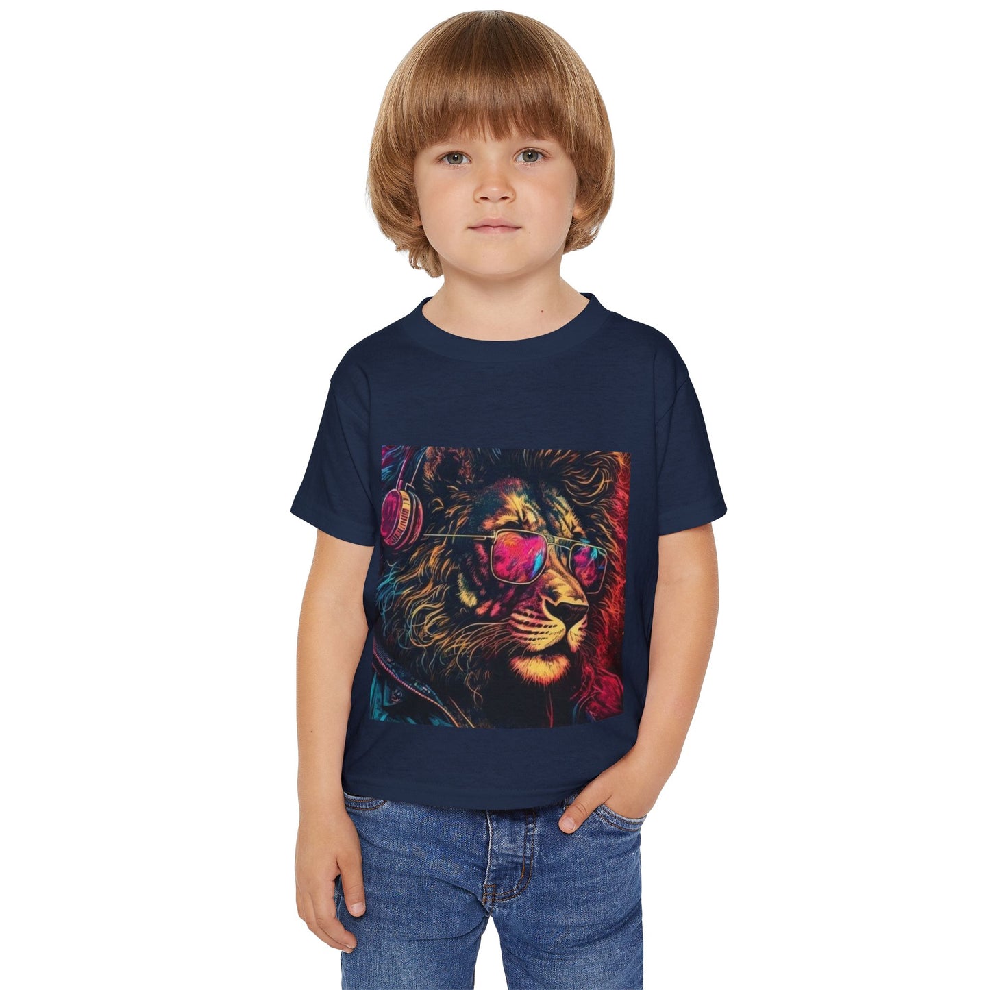 Vibrant Lion Toddler T-Shirt, Cool Children's Clothing, Fun Playwear, Birthday Gift, Kids' Fashion