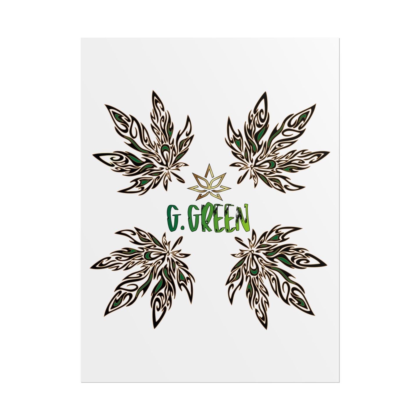 Bohemian Leaf Art Print, Nature Decor, Greenery Wall Art, G. Green, Home Decor, Botanical Poster, Gift for Plant Lovers