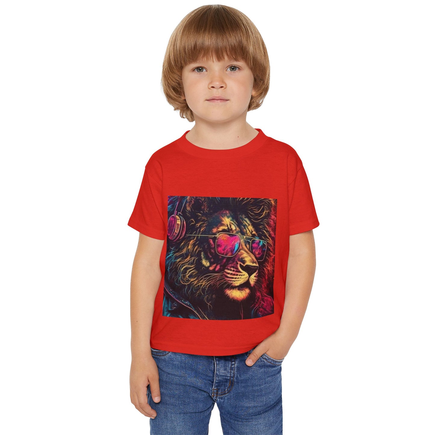 Vibrant Lion Toddler T-Shirt, Cool Children's Clothing, Fun Playwear, Birthday Gift, Kids' Fashion