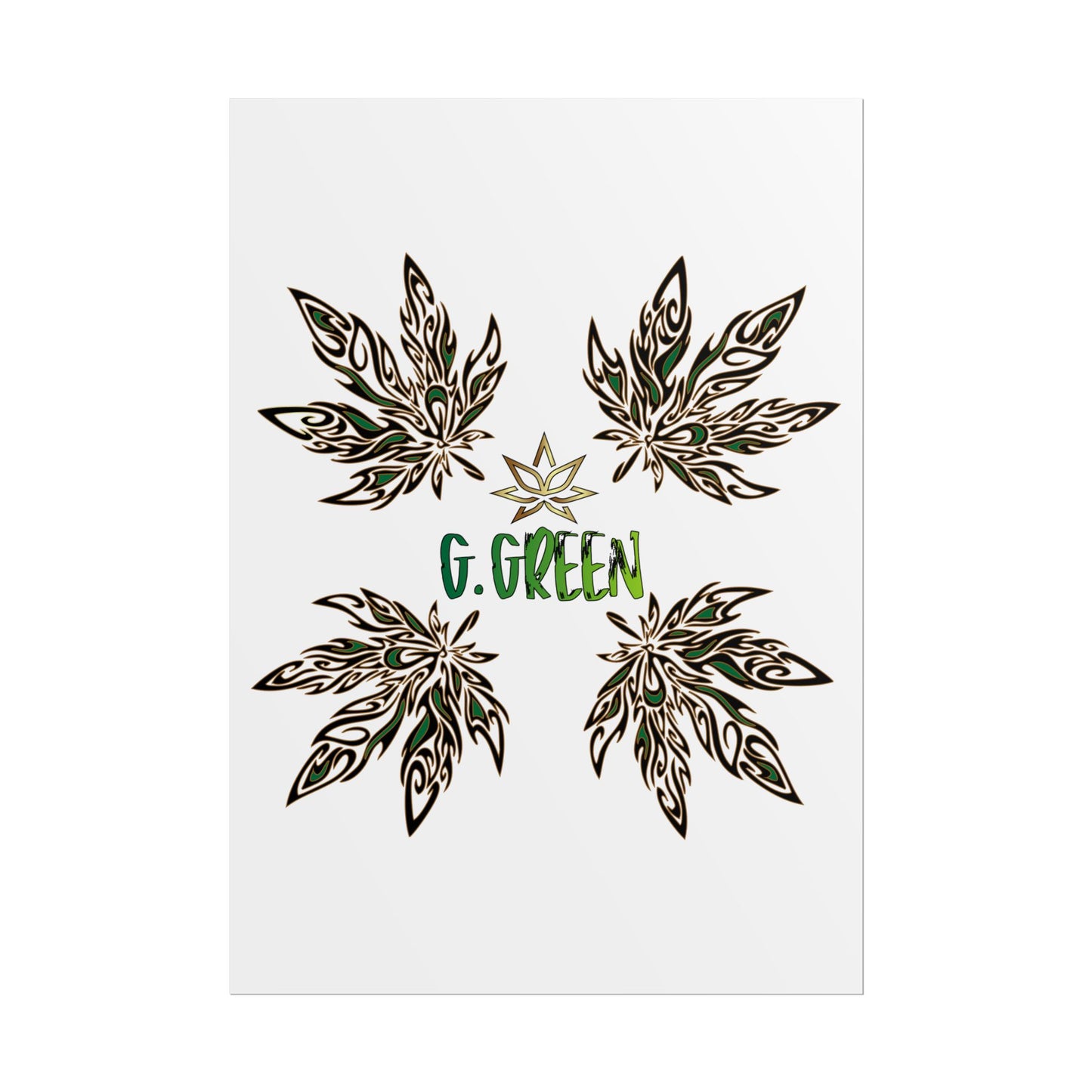 Bohemian Leaf Art Print, Nature Decor, Greenery Wall Art, G. Green, Home Decor, Botanical Poster, Gift for Plant Lovers
