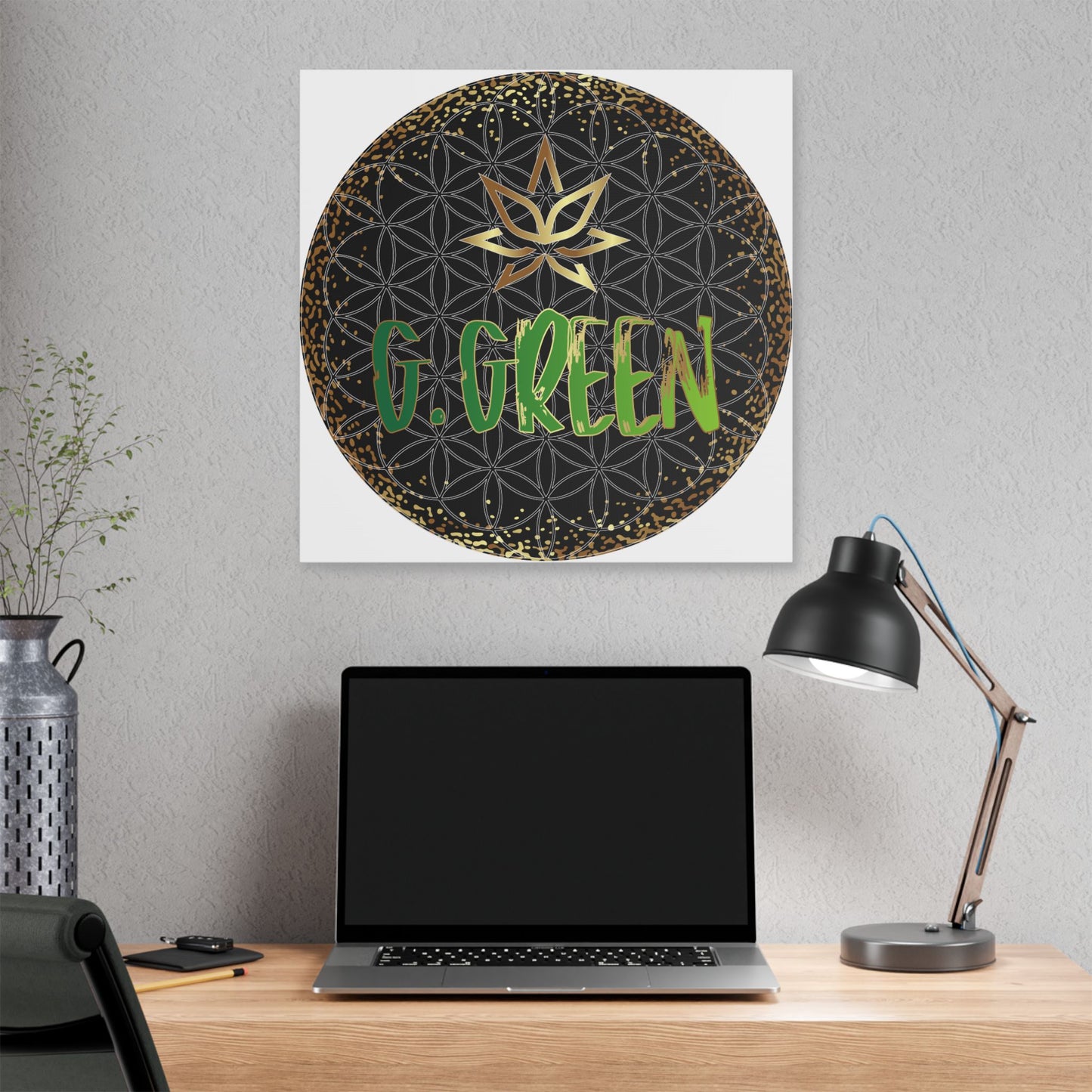 Zen Floral Canvas Art Print, Bohemian Wall Decor, Gift for Yoga Lovers, Meditation Artwork, Home Decor, Modern Art