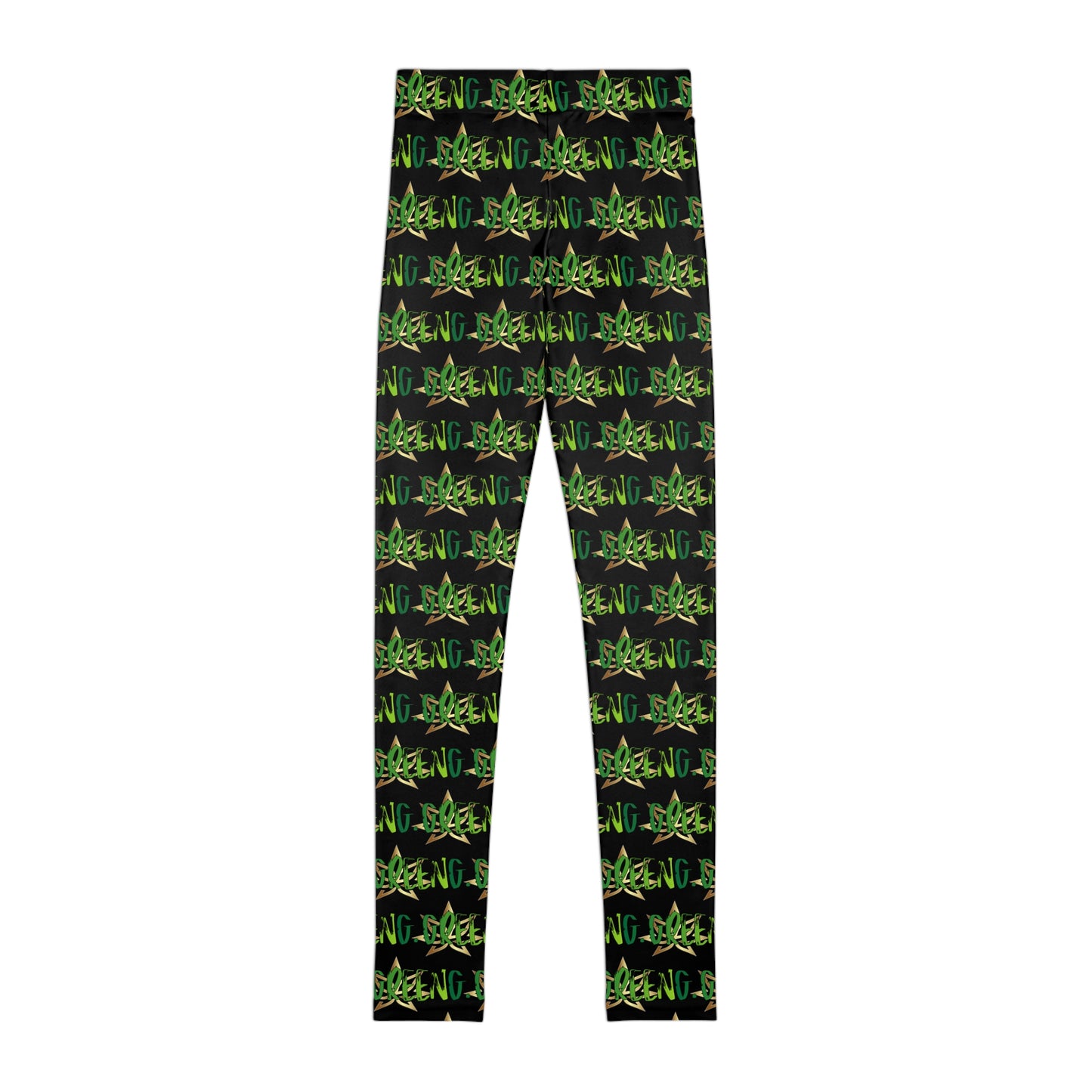Youth Leggings with Vibrant Plant Design, Perfect for Active Kids, Trendy Athleisure, Great for Gifts, Eco-Conscious Apparel, Everyday Wear