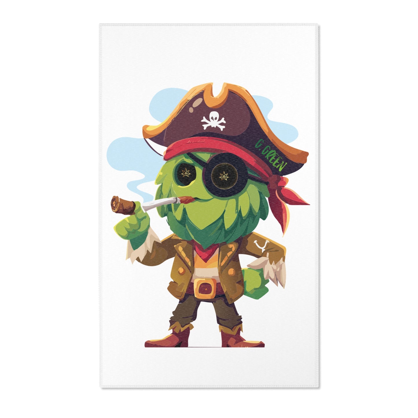 Pirate-Themed Area Rug with Playful Design, Perfect for Kids' Rooms, Game Rooms, Fun Décor, Birthday Gifts, Unique Home Accents