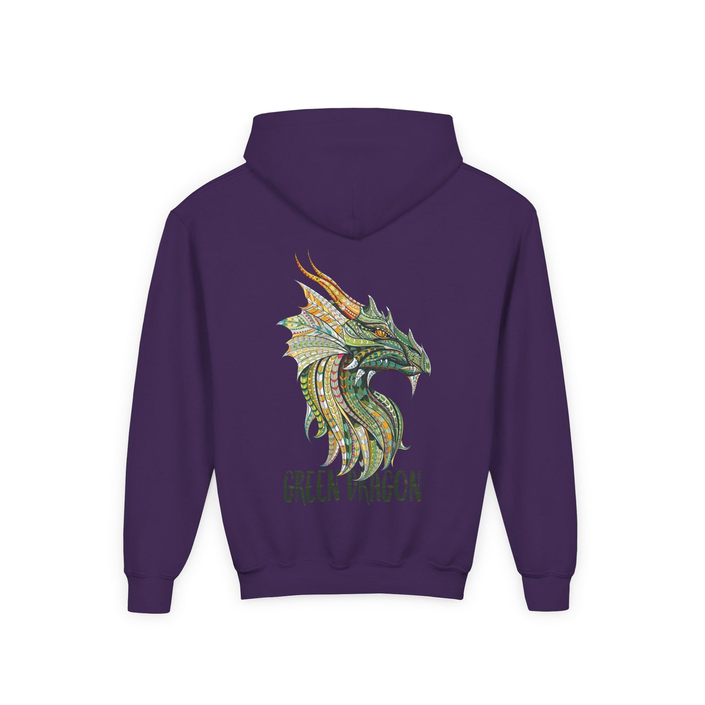 Youth Dragon Graphic Hoodie, Eco-Friendly Hoodie, Gift for Young Artists, Unique Kids Sweatshirt, Fantasy Apparel