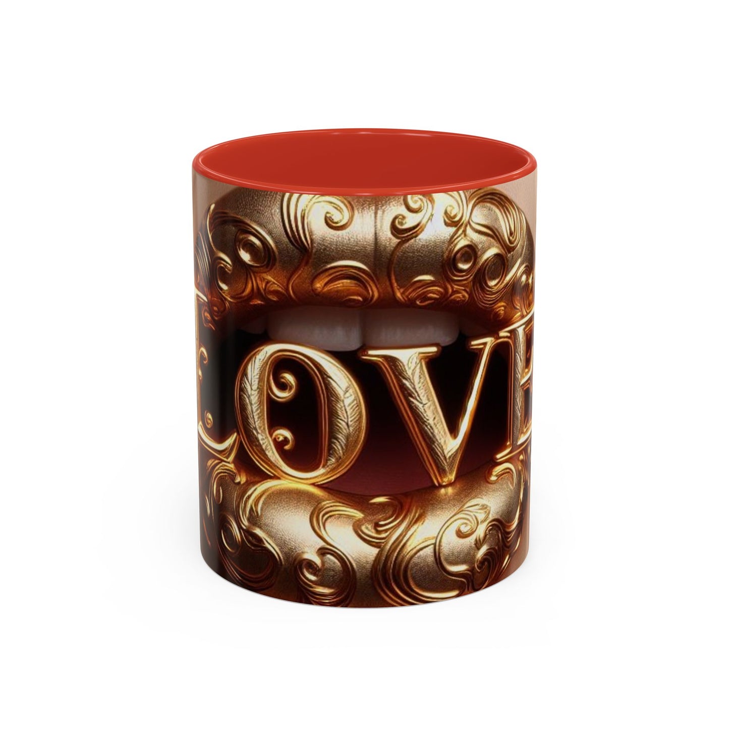 Love Accent Coffee Mug, Romantic Gift Mug, Cute Love Mug, Valentine's Day Gift, Decorative Coffee Mug, Stylish Tea Cup