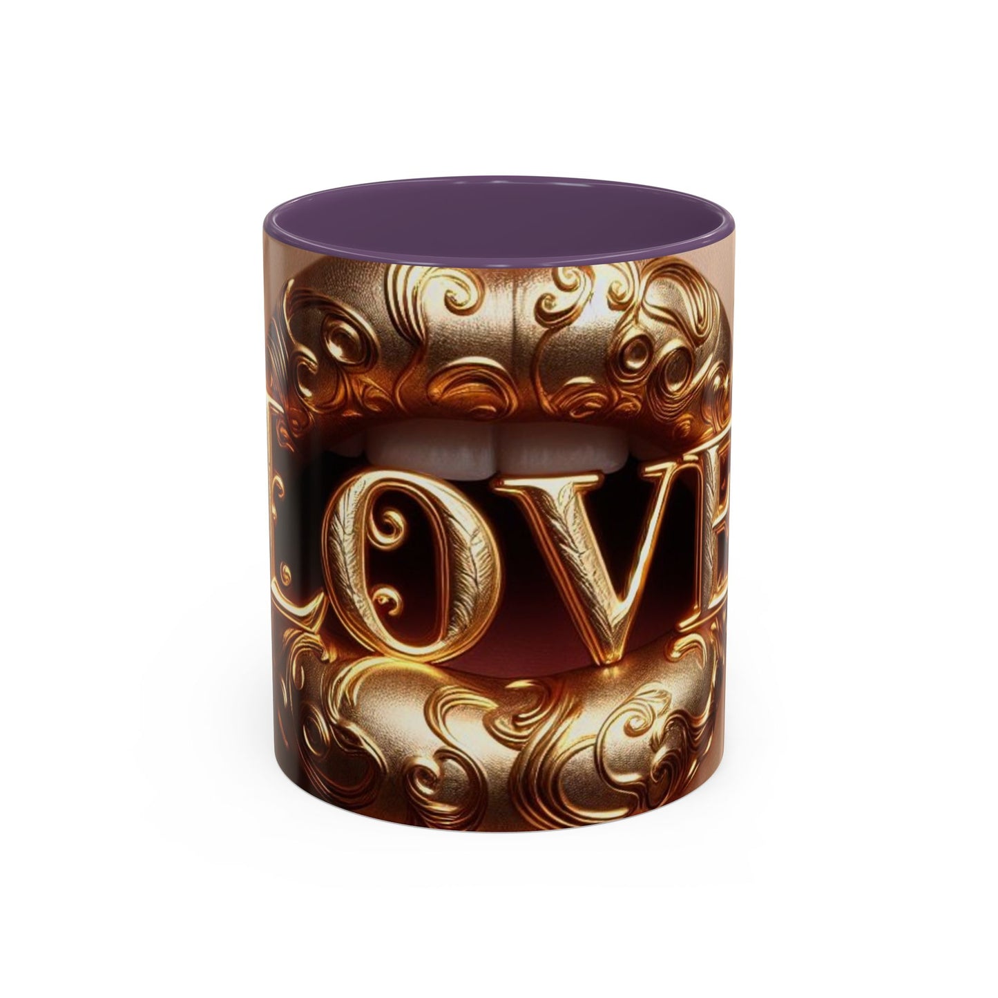 Love Accent Coffee Mug, Romantic Gift Mug, Cute Love Mug, Valentine's Day Gift, Decorative Coffee Mug, Stylish Tea Cup