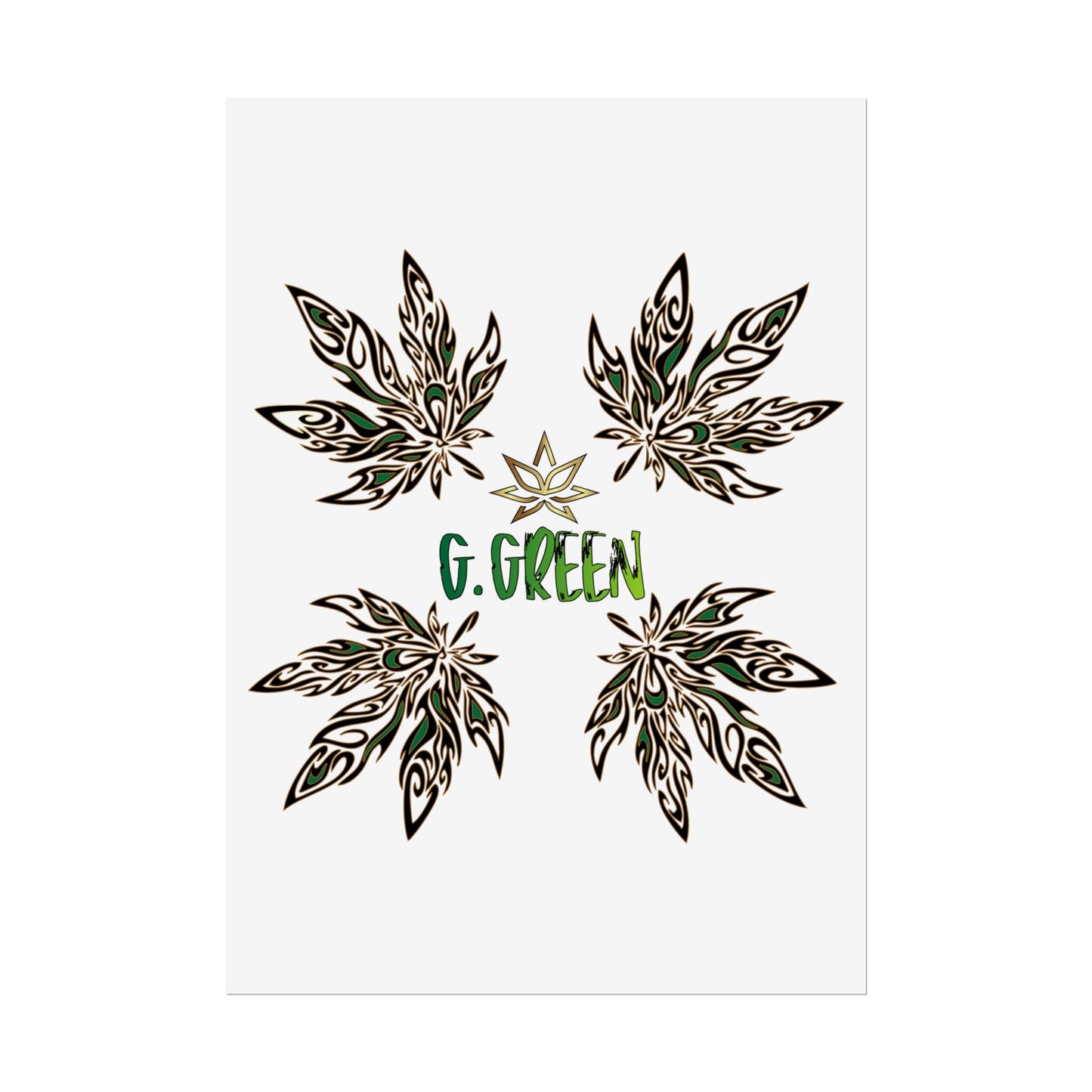 Bohemian Leaf Art Print, Nature Decor, Greenery Wall Art, G. Green, Home Decor, Botanical Poster, Gift for Plant Lovers
