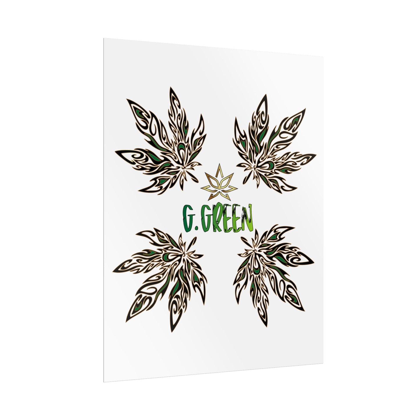 Bohemian Leaf Art Print, Nature Decor, Greenery Wall Art, G. Green, Home Decor, Botanical Poster, Gift for Plant Lovers