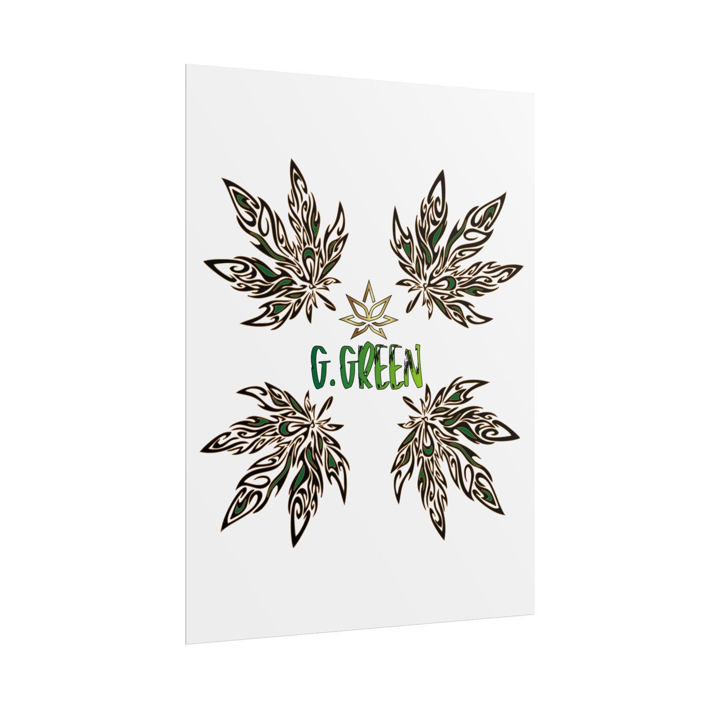 Bohemian Leaf Art Print, Nature Decor, Greenery Wall Art, G. Green, Home Decor, Botanical Poster, Gift for Plant Lovers