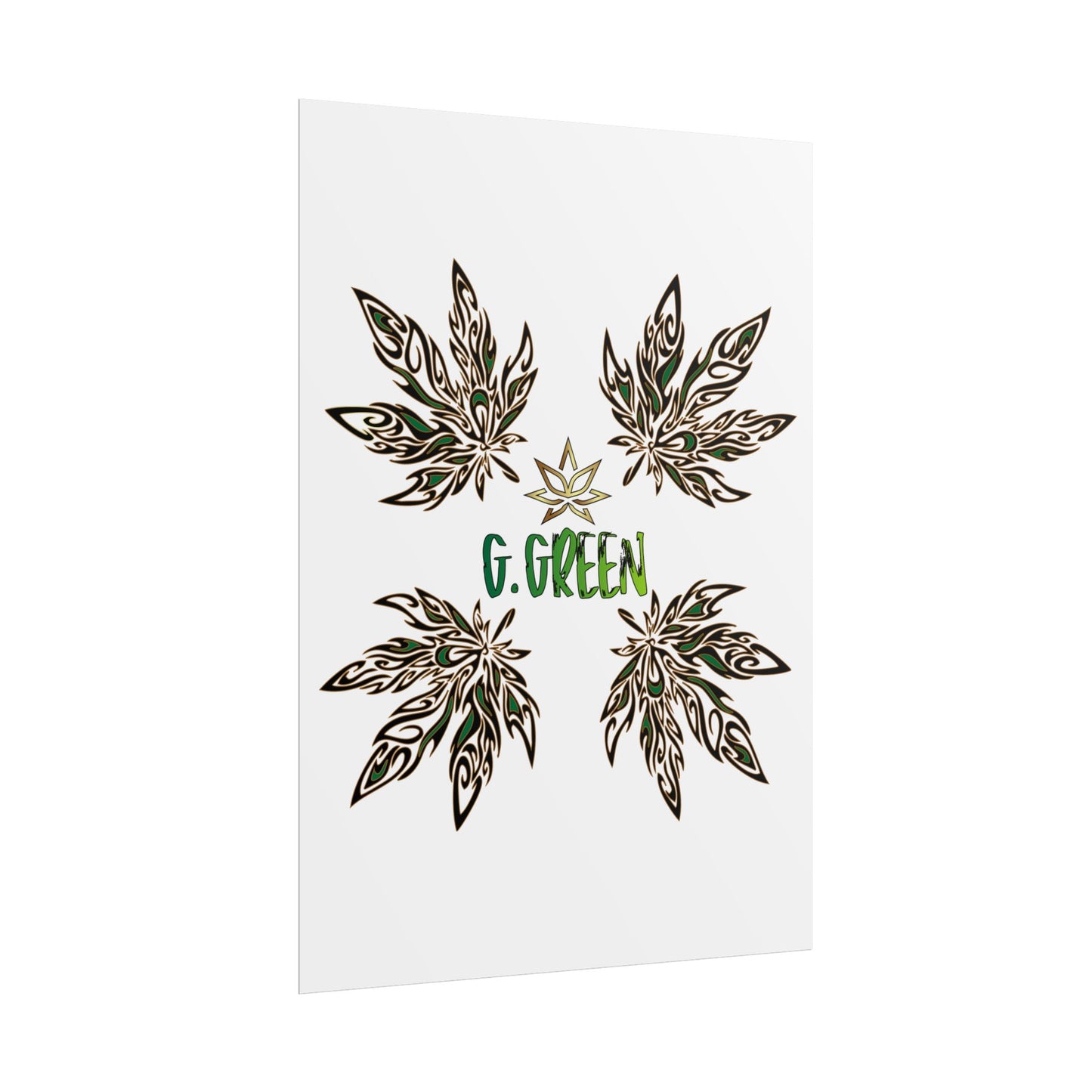 Bohemian Leaf Art Print, Nature Decor, Greenery Wall Art, G. Green, Home Decor, Botanical Poster, Gift for Plant Lovers