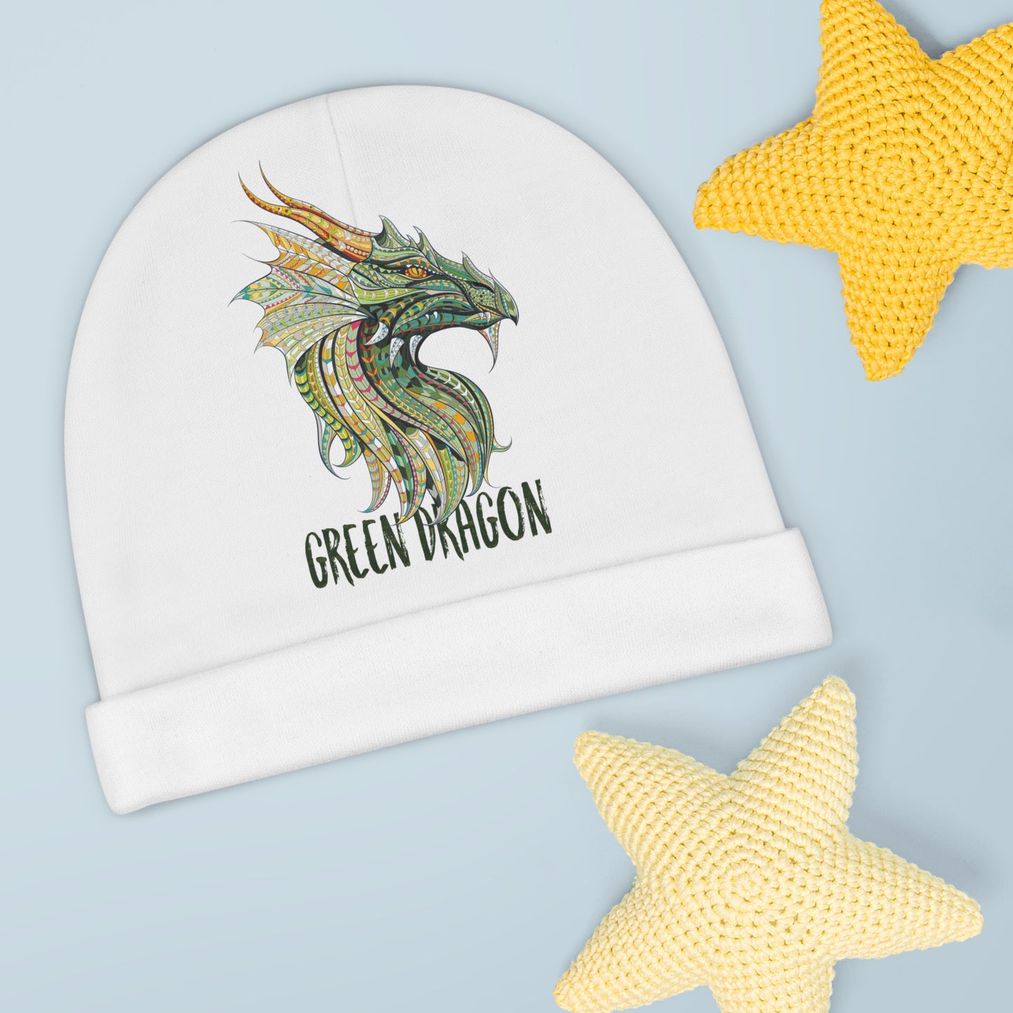 Green Dragon Baby Beanie | Cute Infant Hat, Dragon Lover Gift, Newborn Cap, Baby Shower, Unique Baby Accessories