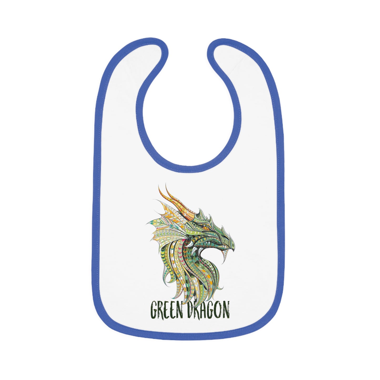 Green Dragon Baby Bib, Adorable Bib for Babies, Baby Shower Gift, Toddler Feeding Bib, Dragon Lovers Bib