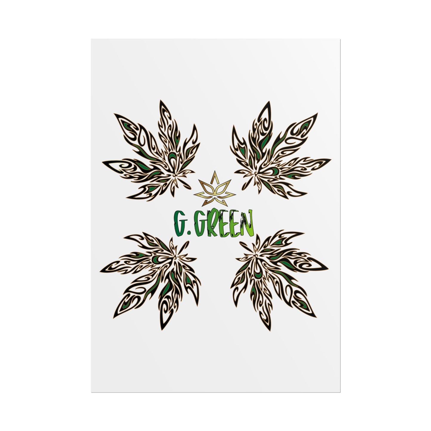 Bohemian Leaf Art Print, Nature Decor, Greenery Wall Art, G. Green, Home Decor, Botanical Poster, Gift for Plant Lovers