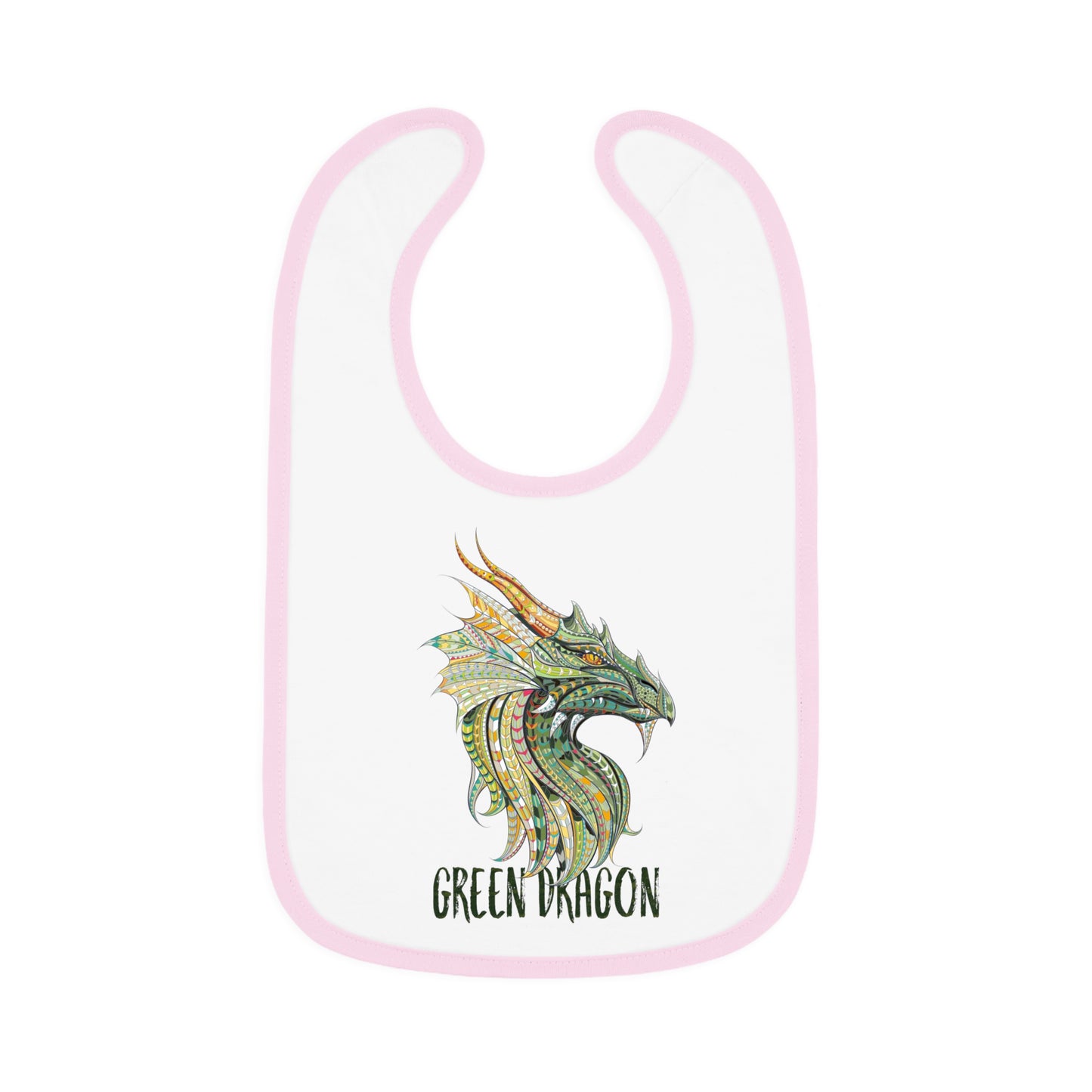 Green Dragon Baby Bib, Adorable Bib for Babies, Baby Shower Gift, Toddler Feeding Bib, Dragon Lovers Bib