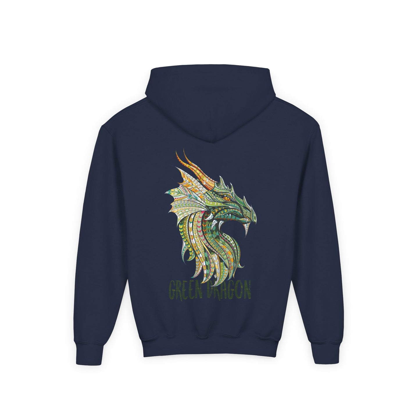Youth Dragon Graphic Hoodie, Eco-Friendly Hoodie, Gift for Young Artists, Unique Kids Sweatshirt, Fantasy Apparel