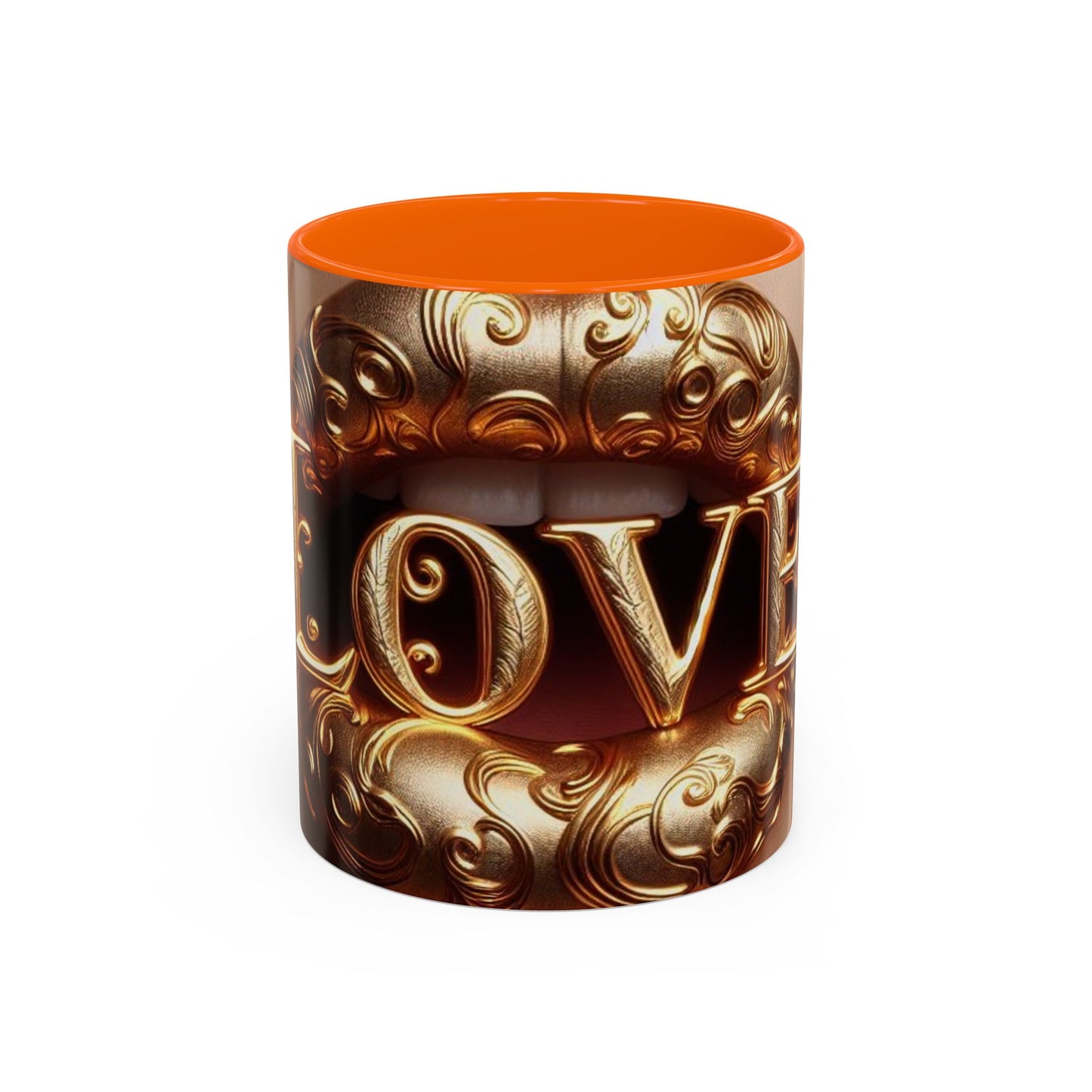 Love Accent Coffee Mug, Romantic Gift Mug, Cute Love Mug, Valentine's Day Gift, Decorative Coffee Mug, Stylish Tea Cup