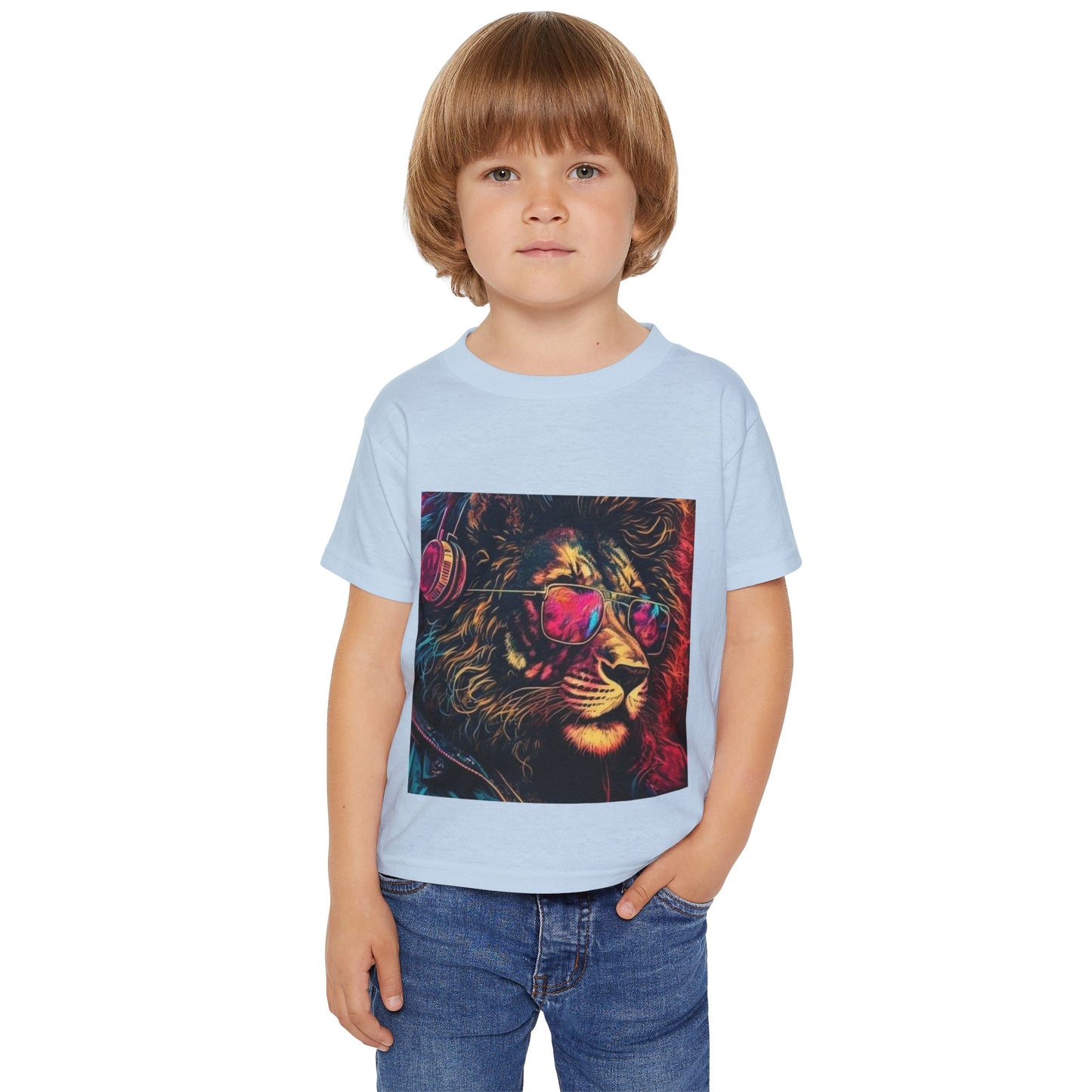 Vibrant Lion Toddler T-Shirt, Cool Children's Clothing, Fun Playwear, Birthday Gift, Kids' Fashion