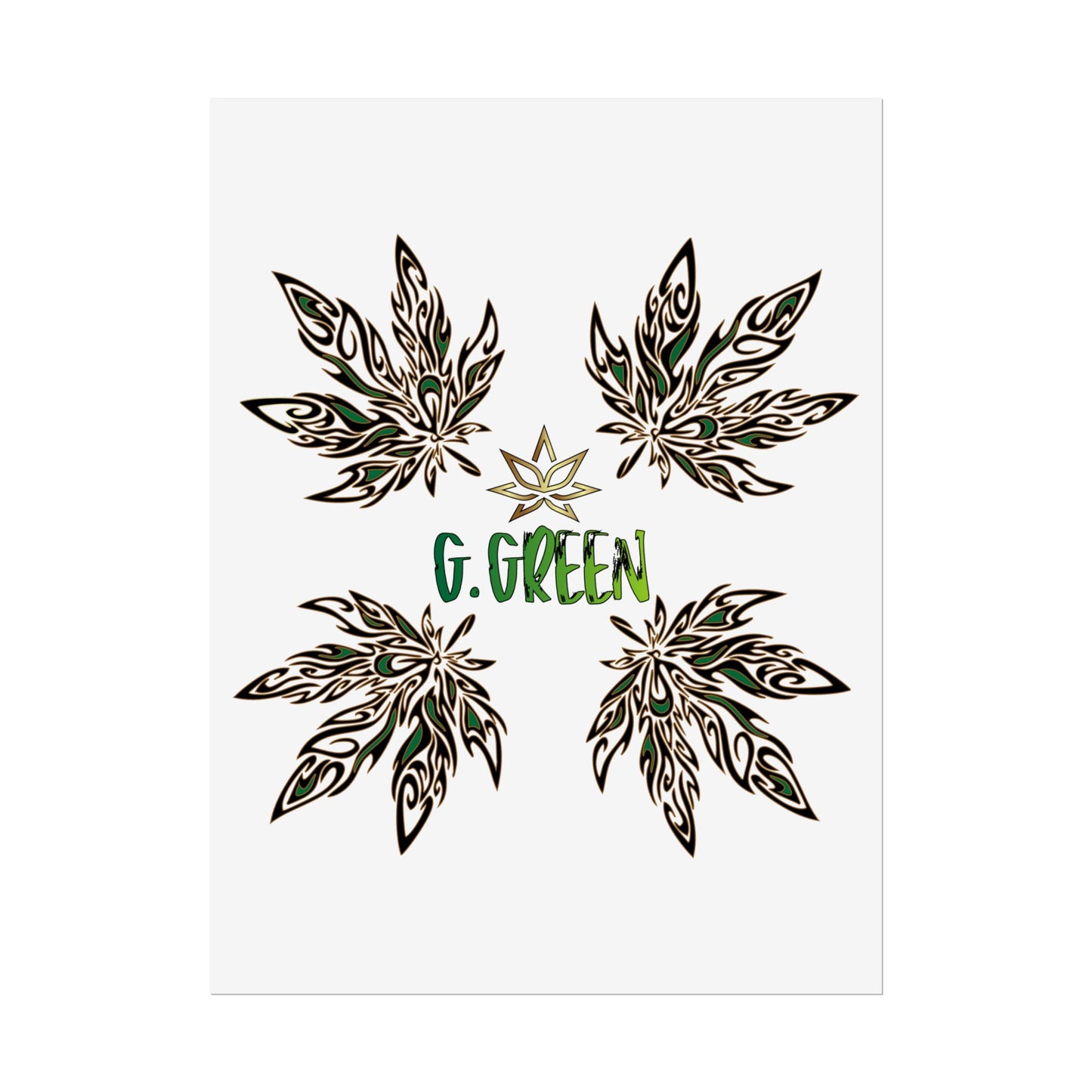Bohemian Leaf Art Print, Nature Decor, Greenery Wall Art, G. Green, Home Decor, Botanical Poster, Gift for Plant Lovers