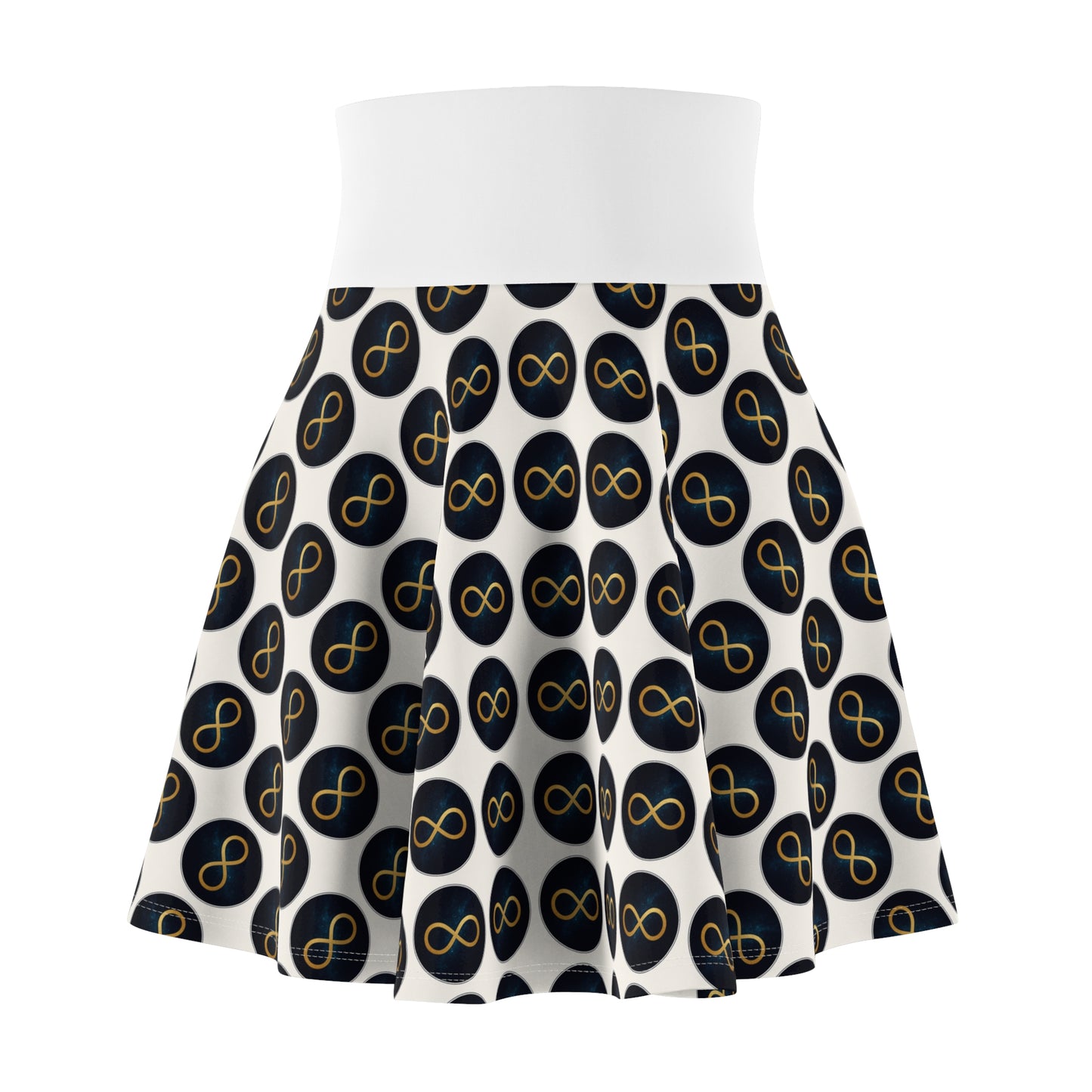 Infinity Pattern Women's Skater Skirt, Boho Chic Fashion, Casual Summer Apparel, Unique Gift for Her, Festival Wear