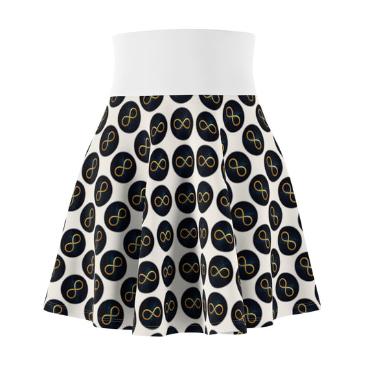 Infinity Pattern Women's Skater Skirt, Boho Chic Fashion, Casual Summer Apparel, Unique Gift for Her, Festival Wear