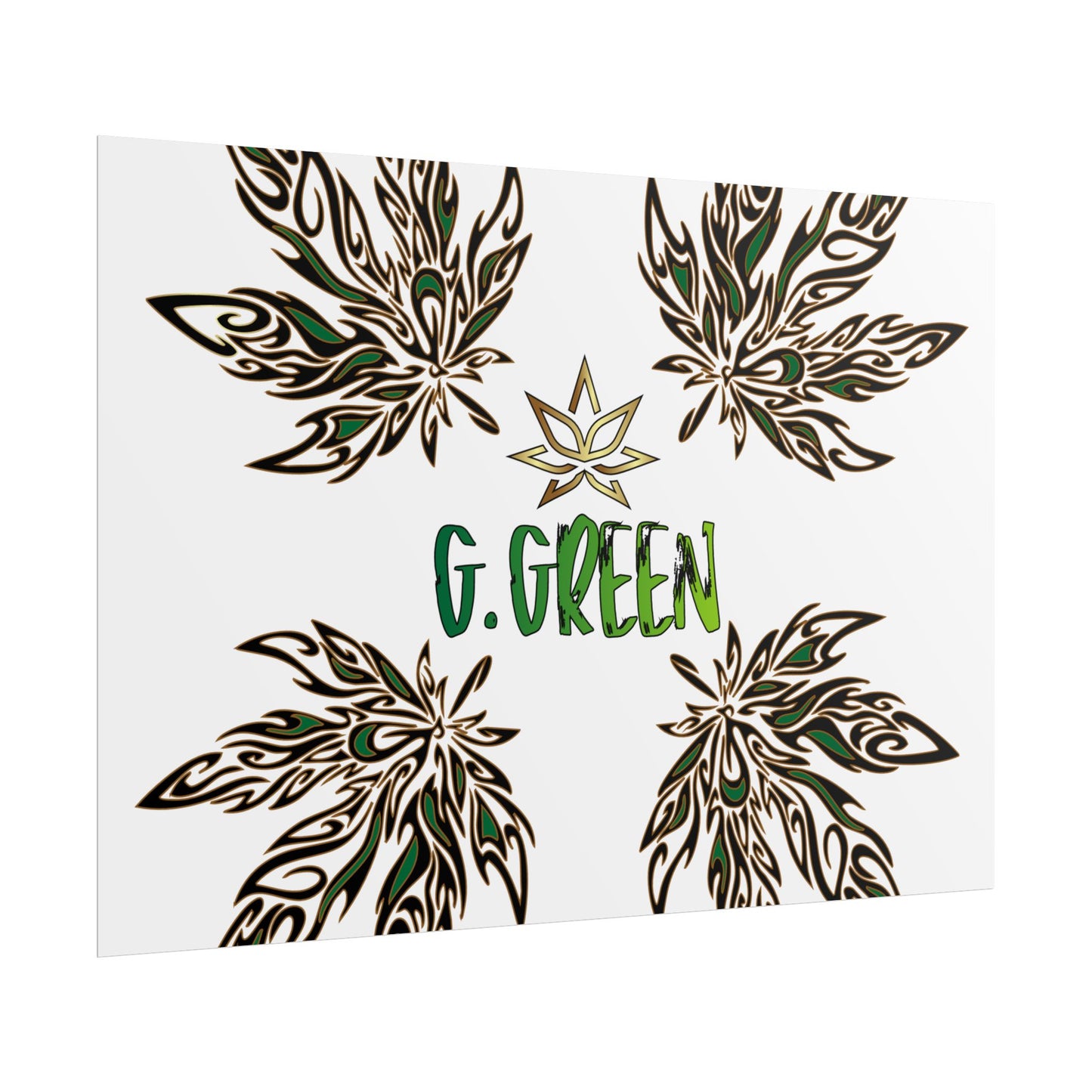 Bohemian Leaf Art Print, Nature Decor, Greenery Wall Art, G. Green, Home Decor, Botanical Poster, Gift for Plant Lovers