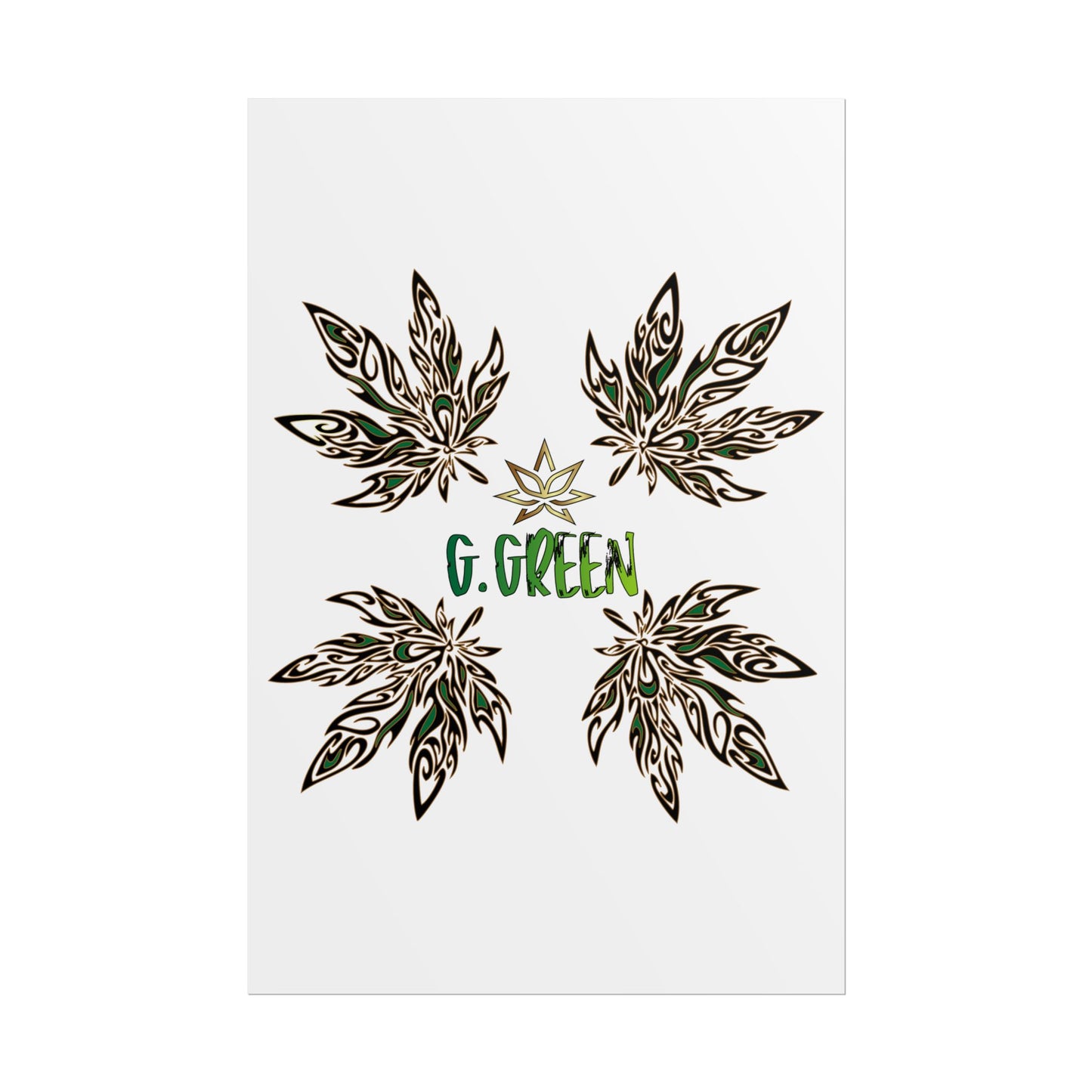 Bohemian Leaf Art Print, Nature Decor, Greenery Wall Art, G. Green, Home Decor, Botanical Poster, Gift for Plant Lovers