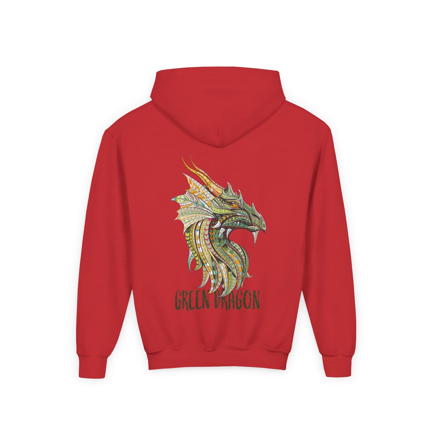 Youth Dragon Graphic Hoodie, Eco-Friendly Hoodie, Gift for Young Artists, Unique Kids Sweatshirt, Fantasy Apparel