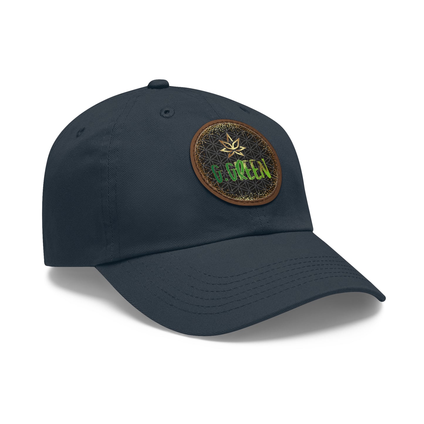 Dad Hat Leather Patch Round www ggreen fr