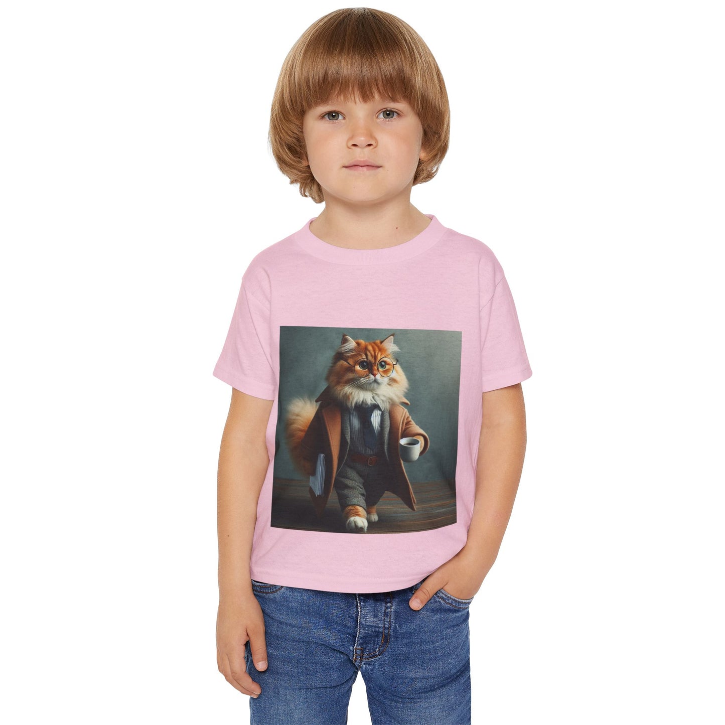 Whimsical Toddler T-shirt with Playful Cat Design, Cute Kid's Tee, Fun Gift for Toddlers, Party Wear, Birthday Gift, Everyday Style