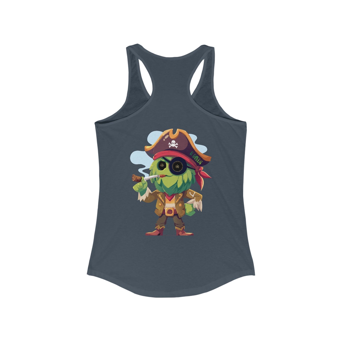 Pirate Character Women's Racerback Tank, Summer Fashion, Beachwear, Casual Outfit, Gifts for Her, Fun Tees