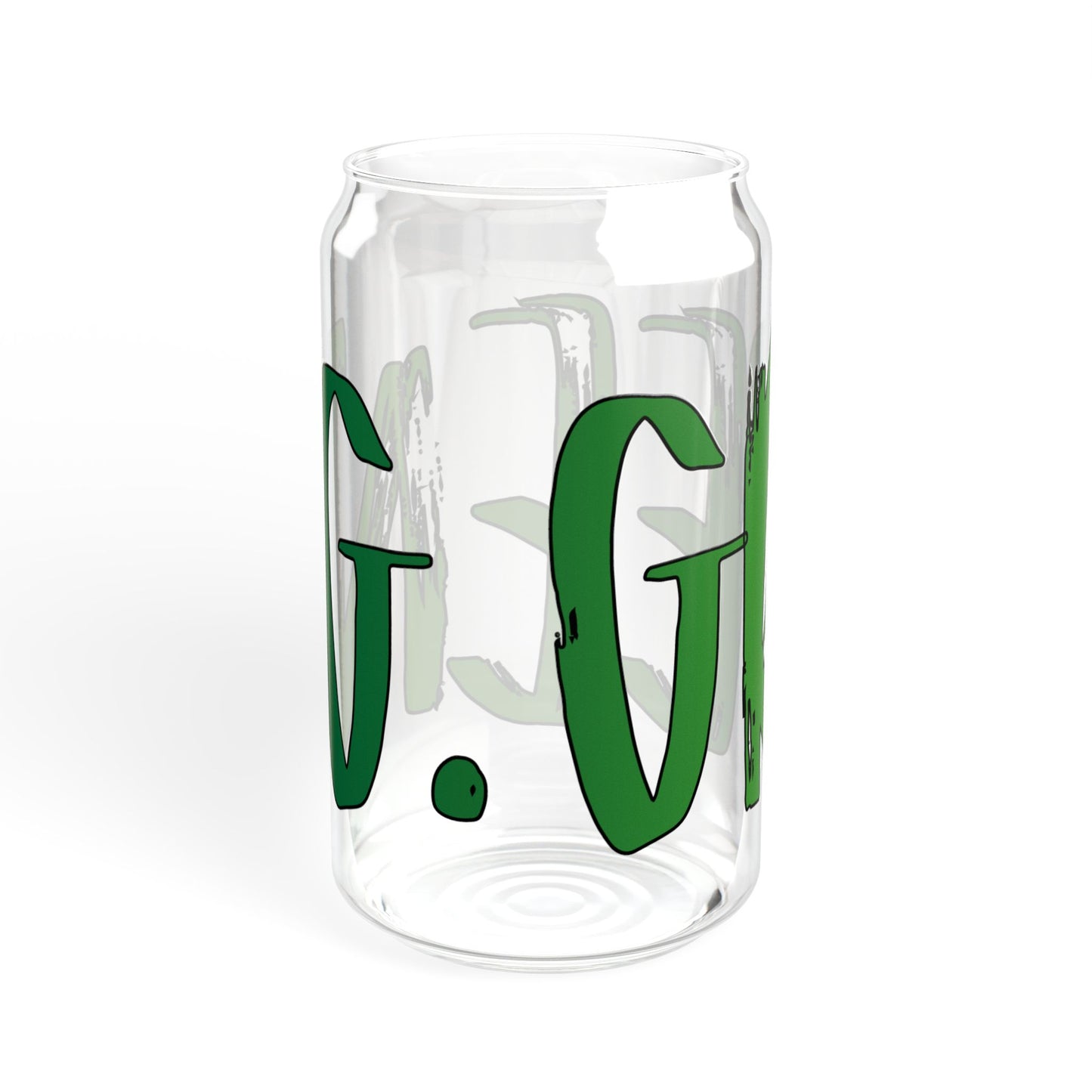 Eco-Friendly Sipper Glass, Green Lettering, Reusable Drinkware, Perfect for Kids & Adults, Summer Parties, Eco Gifts