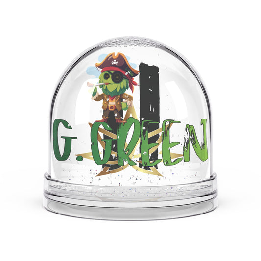 Pirate-Themed Snow Globe with Custom Name, Holiday Gift, Home Decor, Kids Room Decoration, Collectible Souvenir