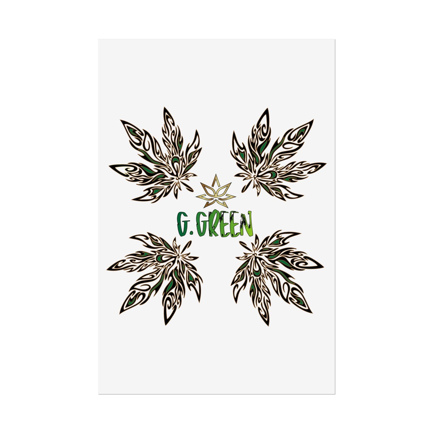 Bohemian Leaf Art Print, Nature Decor, Greenery Wall Art, G. Green, Home Decor, Botanical Poster, Gift for Plant Lovers