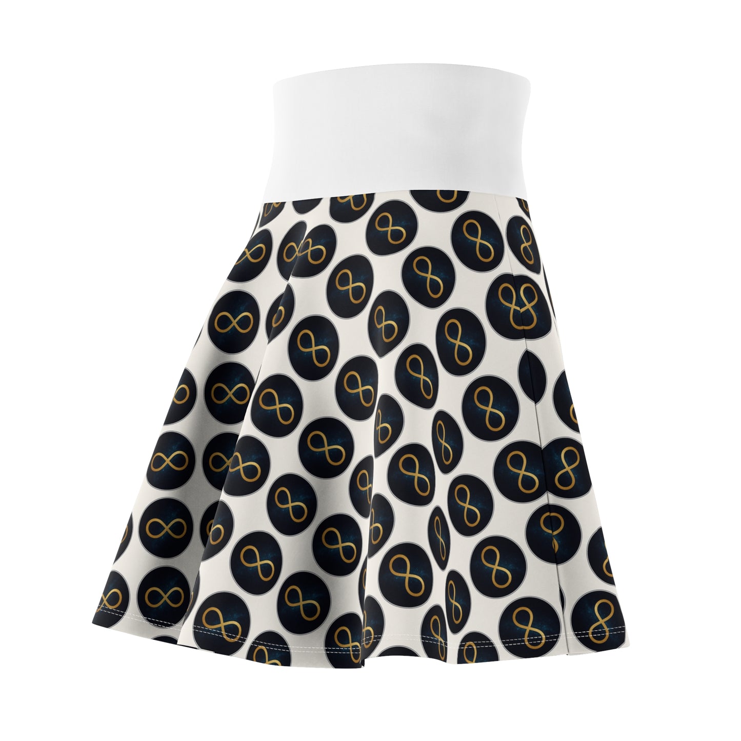 Infinity Pattern Women's Skater Skirt, Boho Chic Fashion, Casual Summer Apparel, Unique Gift for Her, Festival Wear