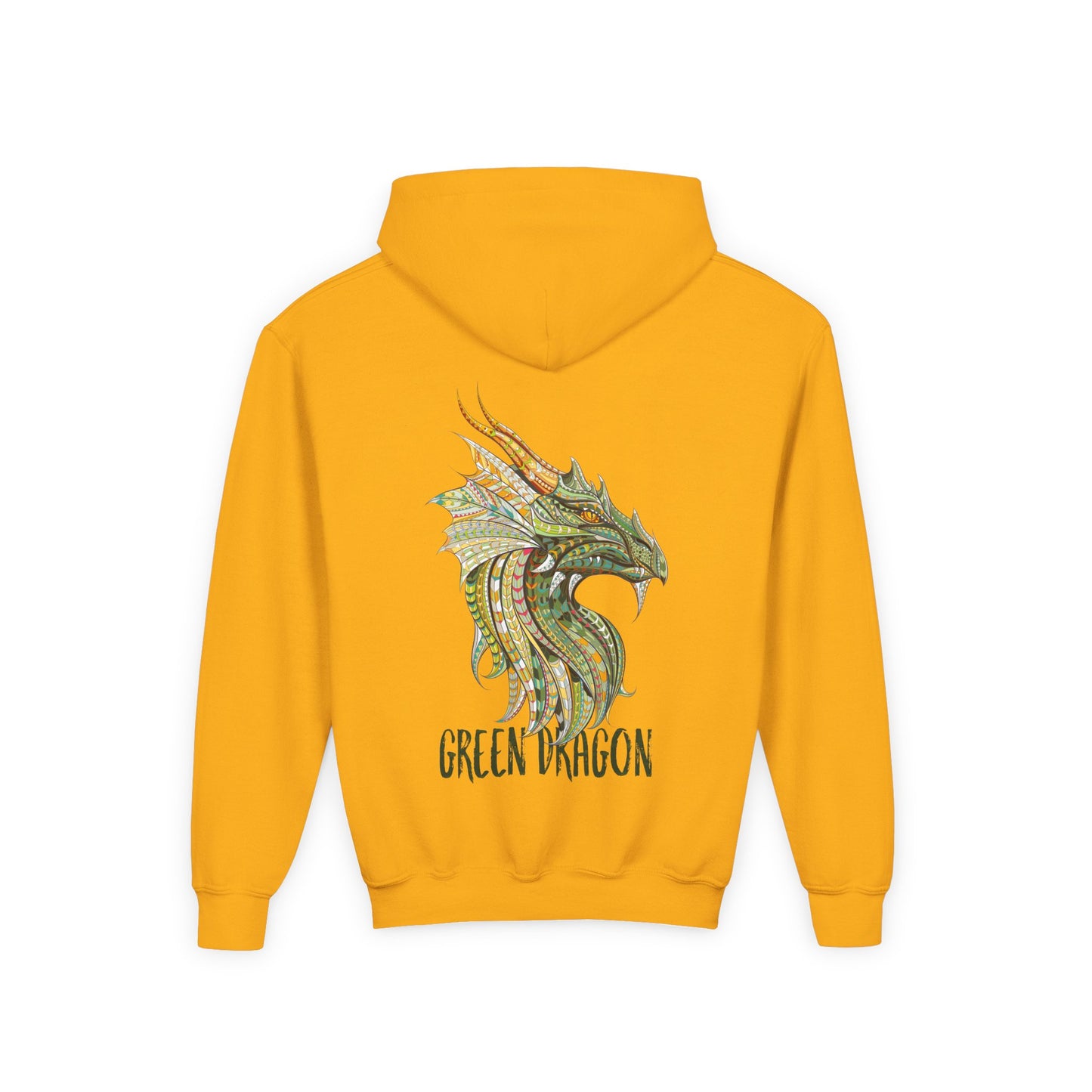 Youth Dragon Graphic Hoodie, Eco-Friendly Hoodie, Gift for Young Artists, Unique Kids Sweatshirt, Fantasy Apparel